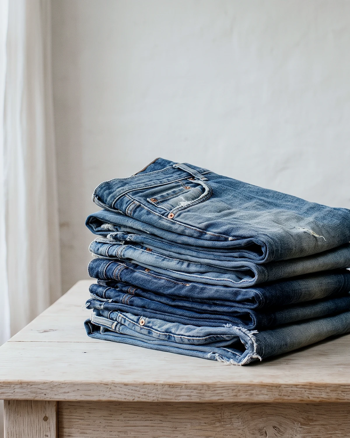 Jeans y prendas recuperadas